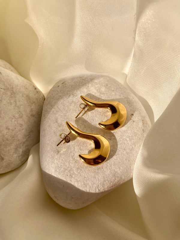 Golden Horn Earrings
